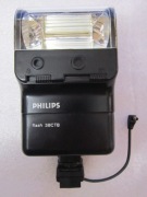 Lampa Błyskowa Philips flash 38CTB sprawna ale wyrwany przycisk jopek