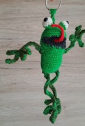 Breloczek na szydełku żabka na szydełku