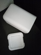 Solidny termobox lodówka pojemnik transportowy 20x20x33 gr4+1kg wkłady mroż