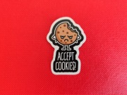 Naklejka papierowa samoprzylepna: Accept cookies, 1 szt.