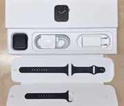 Apple Watch 5 44mm GPS A2093, oryginalny zestaw, czarne aluminium, bat 86%