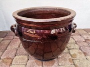 Donica-garnek do ogrodu, wys. 36 cm, ceramiczna, błyszcząca,porządna