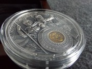 5 $, Ares i Mars, Niue, srebro wysoki relief