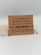 Bransoletka damska czerwonym sznurku Talizman Kobiecości regulowana prezent