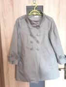 Szary krótki płaszczyk rozkloszowany Orsay rozmiar S