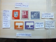5szt. znaczki Mi 379 SAAR seria Mi 400 Niemcy 1957r. SAARLAND czyste **
