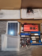 Zestaw solarny kamper, działka, przyczepa kempingowa. 