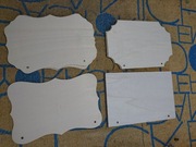 Tabliczki drewniane 22x15 cm sklejka 10 szt 