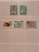 Laos 1993 Mi 1348-52 żaba  idealna seria