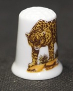 Naparstek Kolekcjonerski Porcelanowy Jaguar