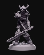 Szkielet Wojownik - Figurka 32mm 14K zgodna z DnD RPG Pathfinder Warhammer