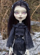 monster high lalka skelita g1 ooak custom repaint