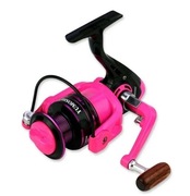 Kołowrotek wędkarski różowy - rozm 3000, metalowy, 5:2:1 