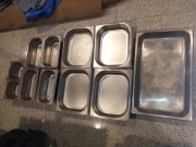 zestaw pojemników gn nierdzwnych inox gastronomiczne  10szt +gratis