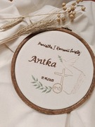 Haft tamborek pamiątka I  Komunii Świętej personalizowany prezent