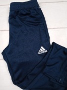 Adidas spodnie dresowe damskie S granatowe slim fit treningowe zip 