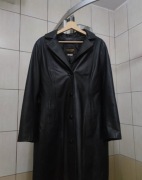 Damska płaszcz L kurtka skórzana o przedłużonym fasonie typu płaszcz w klas