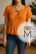 POMARAŃCZOWA BLUZKA SOAKED IN LUXURY - ROMANTYCZNA M