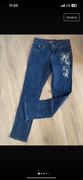 Jeansy z naszywkami vintage kowbojskie