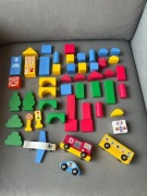 Na Prezent Pudełko Playtive Klocki Drewniane Miasto 50 Elementów 2+