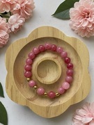 Różowa Harmonia – bransoletka z jadeitu 8 mm