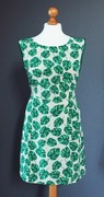 Vero Moda**Ciekawa Sukienka**Beż Krem Zielone Liście**Rozmiar 42/XL