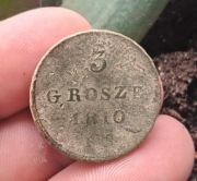 Trojak 1810 księstwo Warszawskie 3 grosze rzadki 