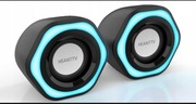 GŁOŚNIKI KOMPUTEROWE HEANTTV C1 2.0 2X 2,5W LED JACK 3,5MM