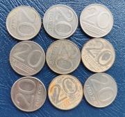 moneta 20 zł 1984 1985 1986 1987 zestaw 9 sztuk