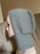 Kominiarka balaklava handmade moher jedwab kapturek czapka