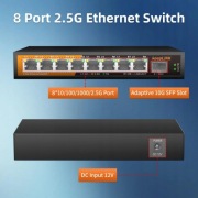 SWITCH 8-PORTOWY PRZEŁĄCZNIK PoE keepLINK