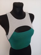 Top Guess rozmiar S szary zielony 