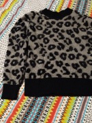 Nowy czarny w czarne cętki sweter 9th Scenie L 40 