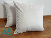 C045 poszewki na poduszki 45x45 biała welwet