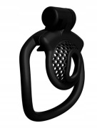 Czarny Mikro Pas Cnoty Klatka Chastity 4 Pierścienie 