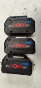 3x sztuk Akumulator bateria Bosch 18v procore  5.5ah 