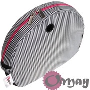 Czarny organizer do Obag MOON LIGHT ML pepitka czarno biała róż wkład OMAY