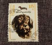 Znaczek pocztowy pies jamnik 