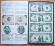 Arkusz 4 x 1$ 1988r. Federal Reserve Note