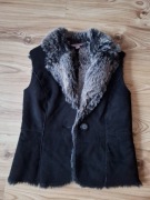 Elegancka kamizelka futrzana Monsoon | Suede Look | Rozmiar M (12/40)
