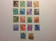 Niemcy - NRD - 18 znaczków z roku 1953 skatalogowanych