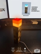 Lampka Nocna Minecraft Soul Torch Pochodnia Dusz LED USB Druk 3D Prezent