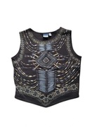 Czarna bluzka top croptop 34,XS Basic Concept aztecki wzór vintage