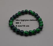 Bransoletka z zielonym okiem tygrysa 8mm/19cm