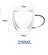 Szklanki termiczne z uchem kubki do kawy 250ml x 6sztuk