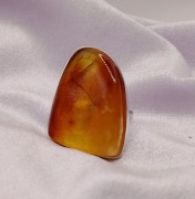 Pierścionek Srebro i Bursztyn