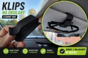 Uchwyt na okulary do auta | Klips na daszek | Czarny mat | 3D