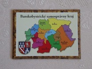 Słowacja Mapa - Kraj bańskobystrzycki - magnes na lodówkę