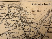 Mapa Reichsbahndirektion Danzig 1940-1941 ograniczony nakład uzyt. wewnętrz