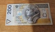 Banknot obiegowy 200zl Seria DM5200088